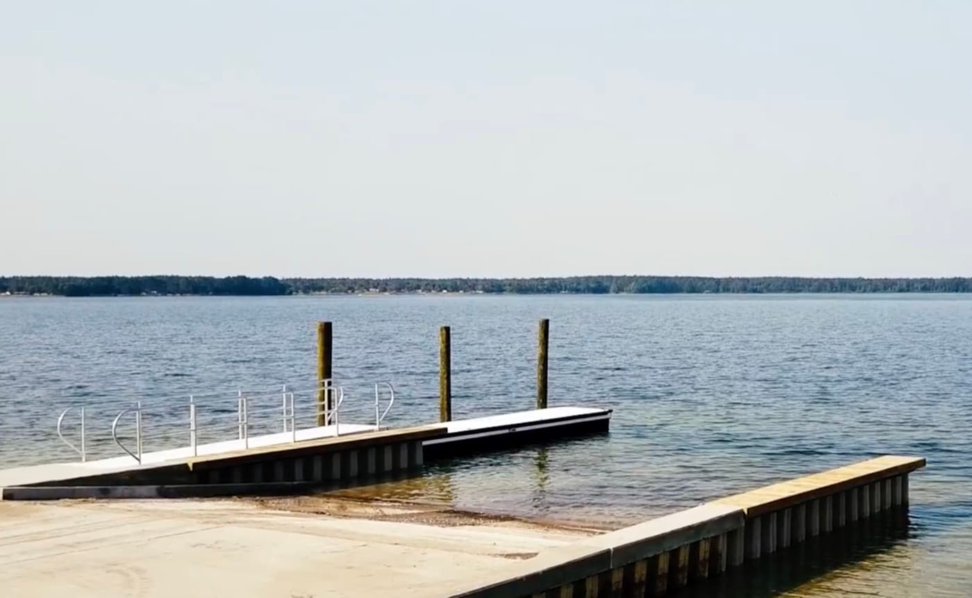 New boat ramp and floating dock at the Camp Blanding Joint Training Center
